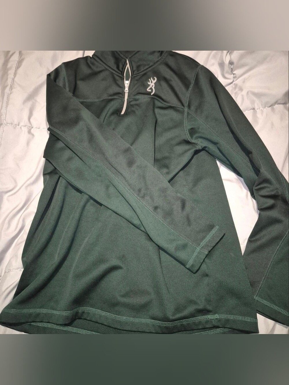 Browning Woman's Quarter-Zip Performance Pullover - Dark Green